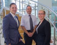  Scott Sanborn,  Professor Steve Berenson and Rebecca Mersand